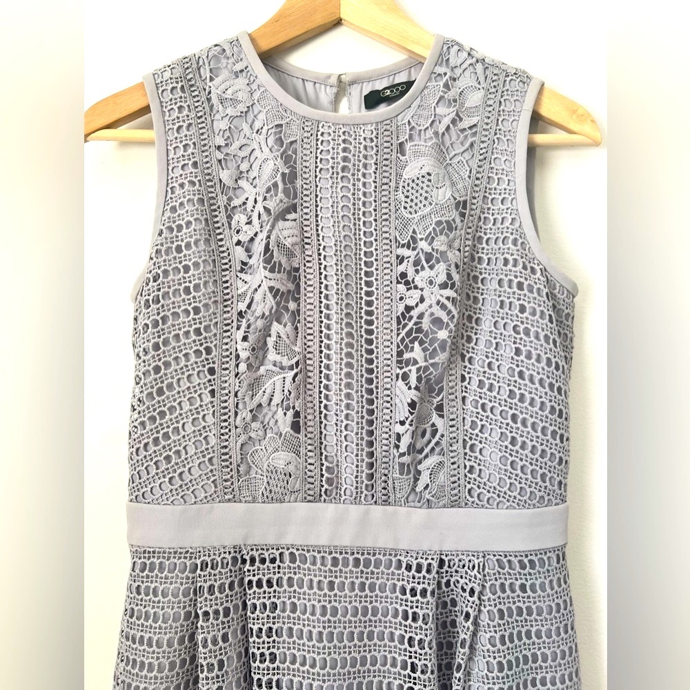 Lace Midi Dress, Self-Portrait-esque, Event Dress. US S, Grey - Picture 3 of 12